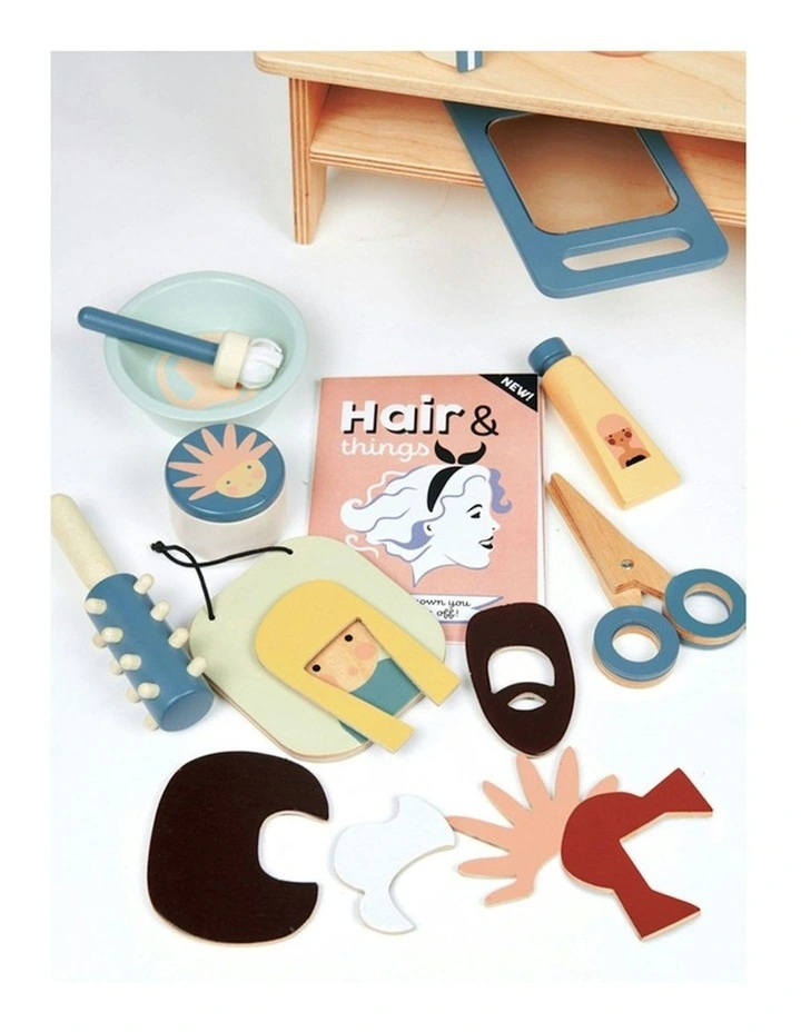 Tender Leaf Toys 27.5cm Hair Salon Wooden Toy Role-Play Set Kids/Children 3y  image 3