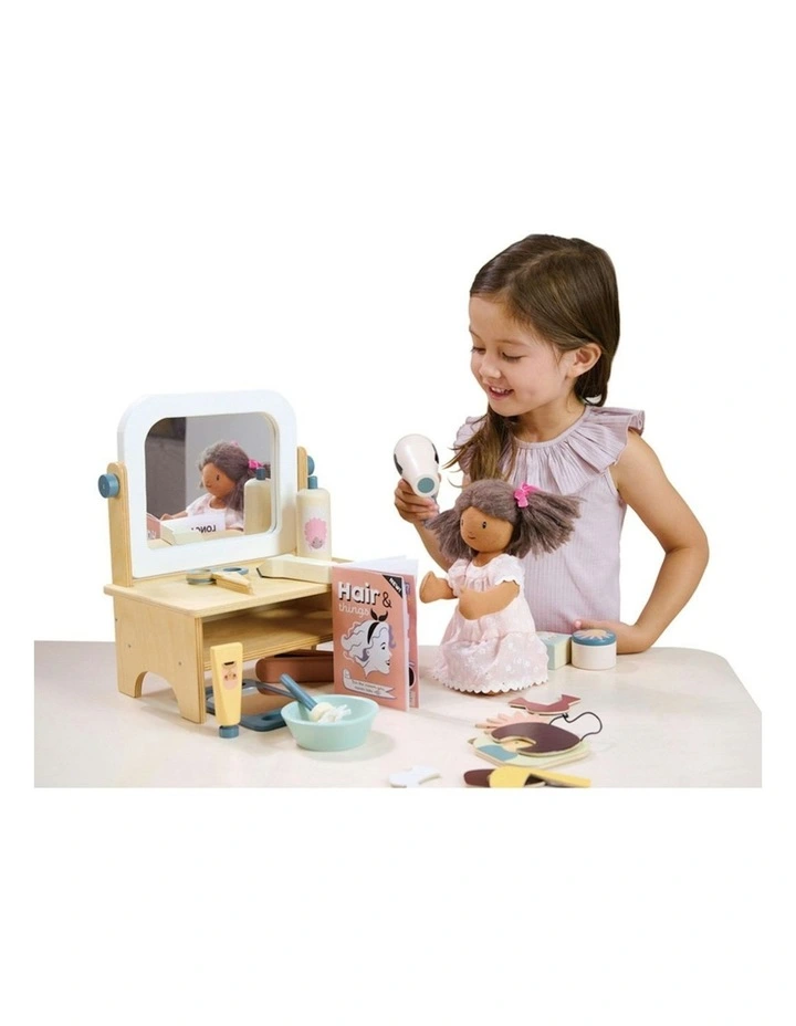Tender Leaf Toys 27.5cm Hair Salon Wooden Toy Role-Play Set Kids/Children 3y  image 4