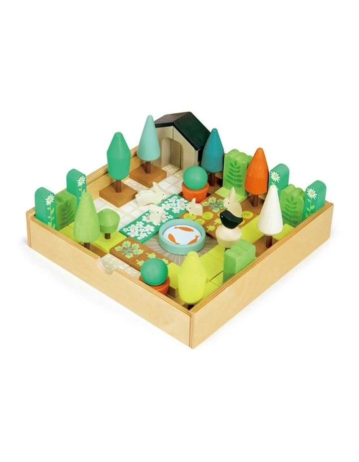 67pc Tender Leaf Toys 30cm Little Garden Designer Wooden Toy Set w/ Box Kids 3y image 5