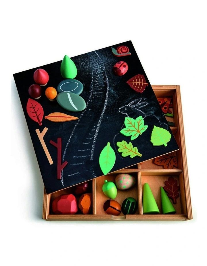 50pc Tender Leaf Toys 30.5cm My Forest Floor Wooden Toy Set w/ Shelf Kids 3y image 1