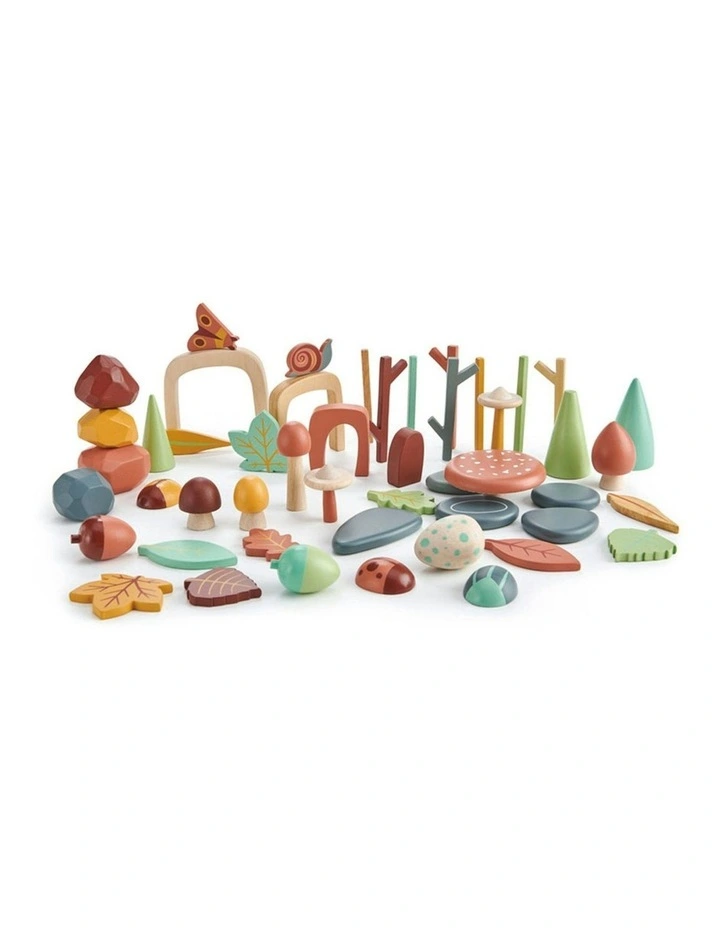 50pc Tender Leaf Toys 30.5cm My Forest Floor Wooden Toy Set w/ Shelf Kids 3y image 2