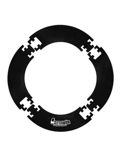 Formula Sports Four Piece Velvet Surround Wall Protectant For Dartboards Black