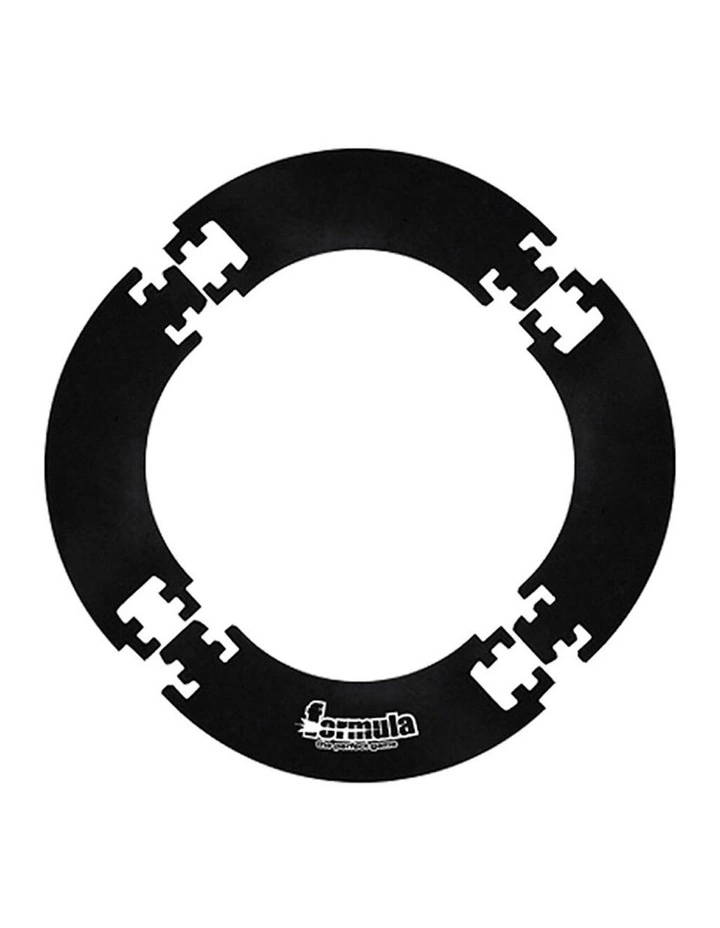 Formula Sports Four Piece Velvet Surround Wall Protectant For Dartboards Black image 1