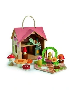 Tender Leaf Toys 42cm Merrywood Rosewood Cottage Wooden Toy Set Kids/Children 3 