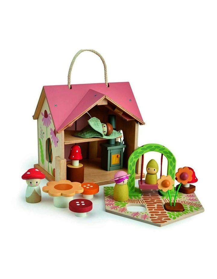 Tender Leaf Toys 42cm Merrywood Rosewood Cottage Wooden Toy Set Kids/Children 3 image 1