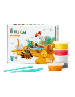 17pc Hey Clay Farm Birds Childrens Creative Art/Craft Modelling Clay Set 6-36m