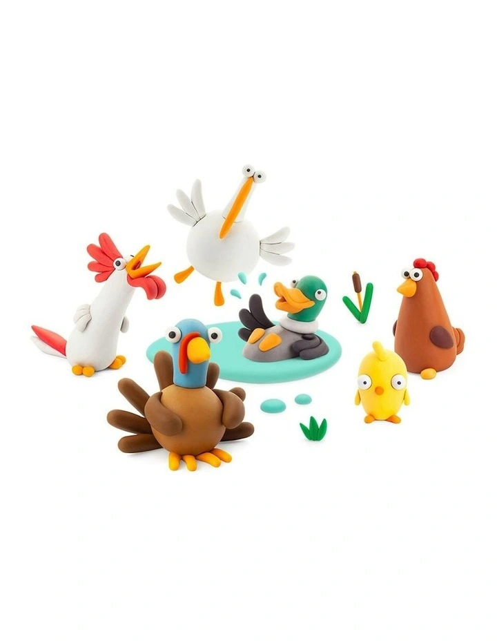 17pc Hey Clay Farm Birds Childrens Creative Art/Craft Modelling Clay Set 6-36m image 4