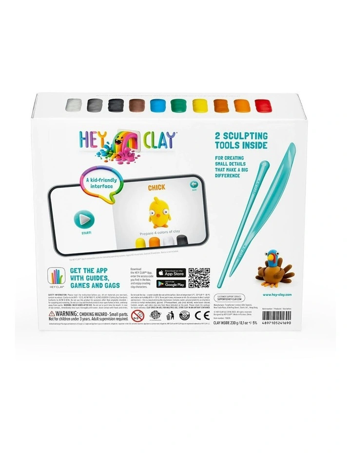 17pc Hey Clay Farm Birds Childrens Creative Art/Craft Modelling Clay Set 6-36m image 6