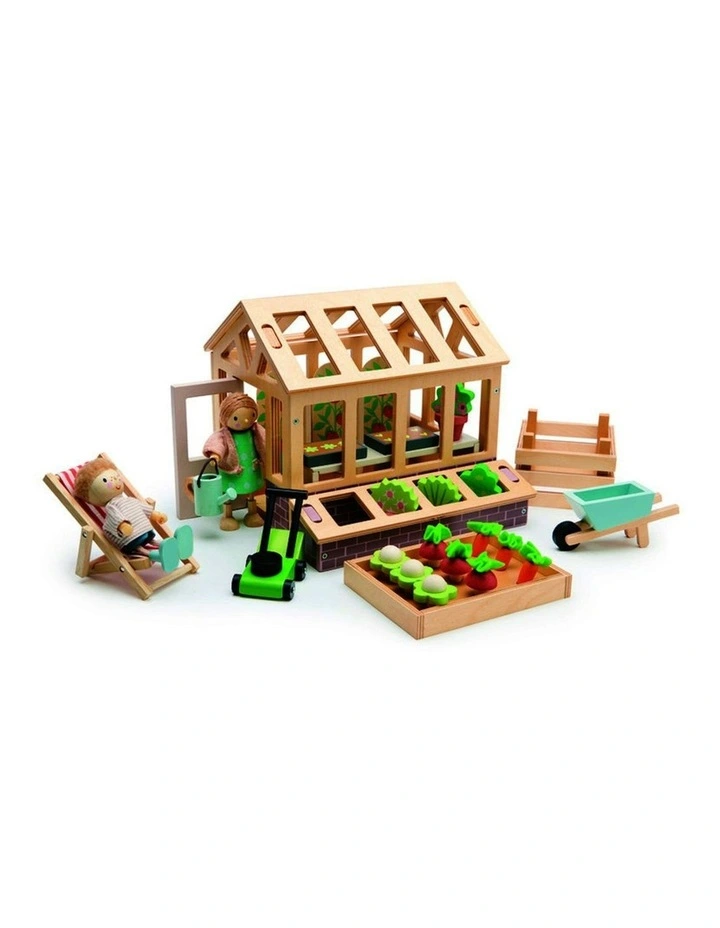 Tender Leaf Toys 48cm Greenhouse w/ Garden Wooden Toy Set Kids/Children 3y  image 2