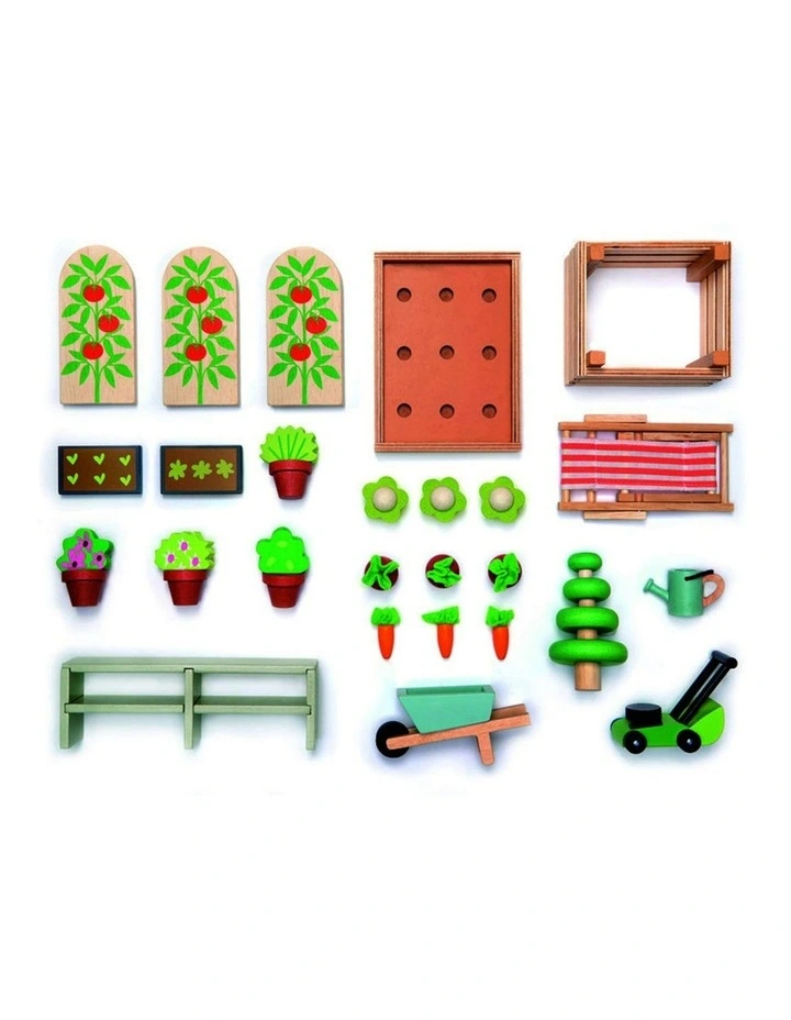 Tender Leaf Toys 48cm Greenhouse w/ Garden Wooden Toy Set Kids/Children 3y  image 3