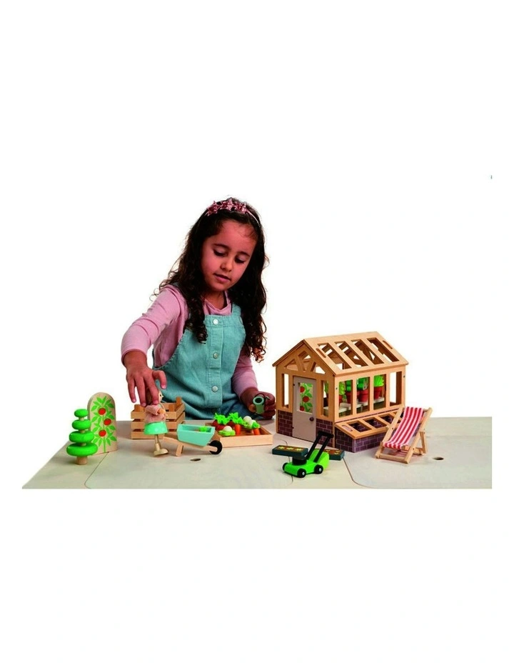 Tender Leaf Toys 48cm Greenhouse w/ Garden Wooden Toy Set Kids/Children 3y  image 4