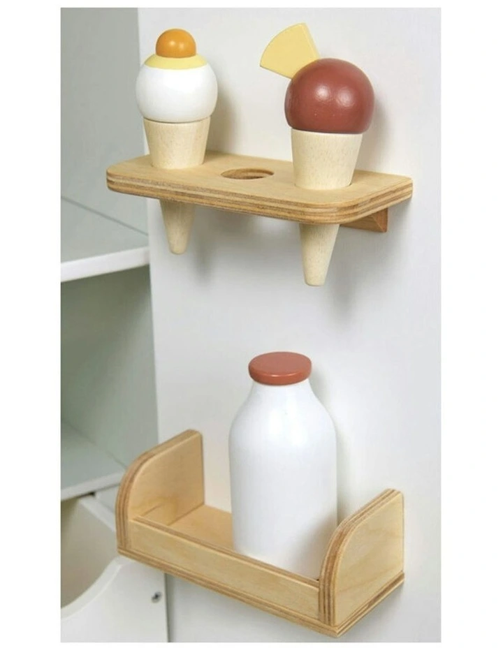 Tender Leaf Toys 36cm Refrigerator w/ Eggs/Milk Wood Toy Role-Play Set Kids 3y image 7