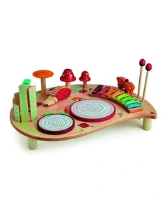 Tender Leaf Toys 50cm Forest Musical Table Wooden Instrument Toy Set Kids 3y