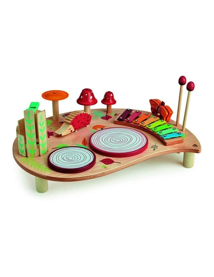 Tender Leaf Toys 50cm Forest Musical Table Wooden Instrument Toy Set Kids 3y image 1