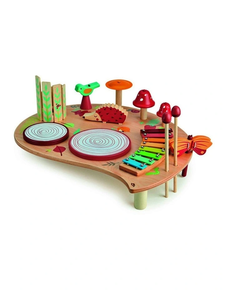 Tender Leaf Toys 50cm Forest Musical Table Wooden Instrument Toy Set Kids 3y image 2