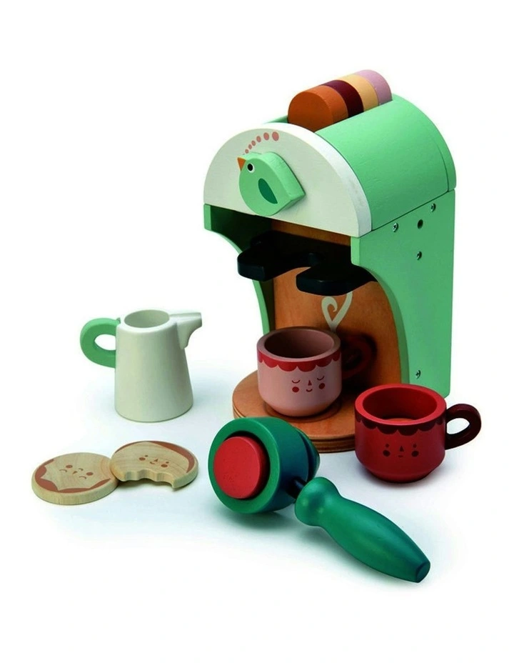 Tender Leaf Toys 15cm Babyccino Maker Coffee Wood Toy Pretend Play Set Kids 3y image 3