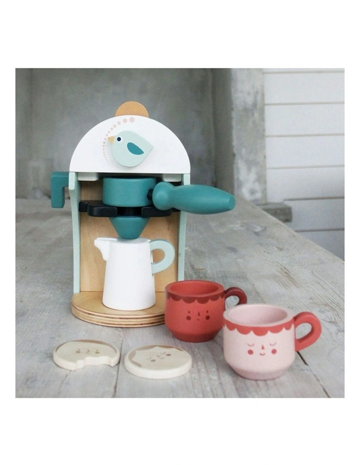 Tender Leaf Toys 15cm Babyccino Maker Coffee Wood Toy Pretend Play Set Kids 3y image 6