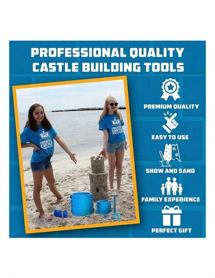 Create A Castle Pro Tower Mold Cylinder Kit Sand/Snow Kids Beach Sandpit Toy 6y  image 4