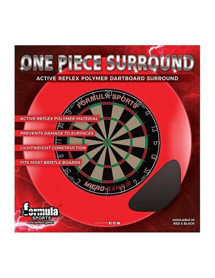 Formula Sports One Piece Polymer Surround Wall Protectant For Dartboards Black image 2