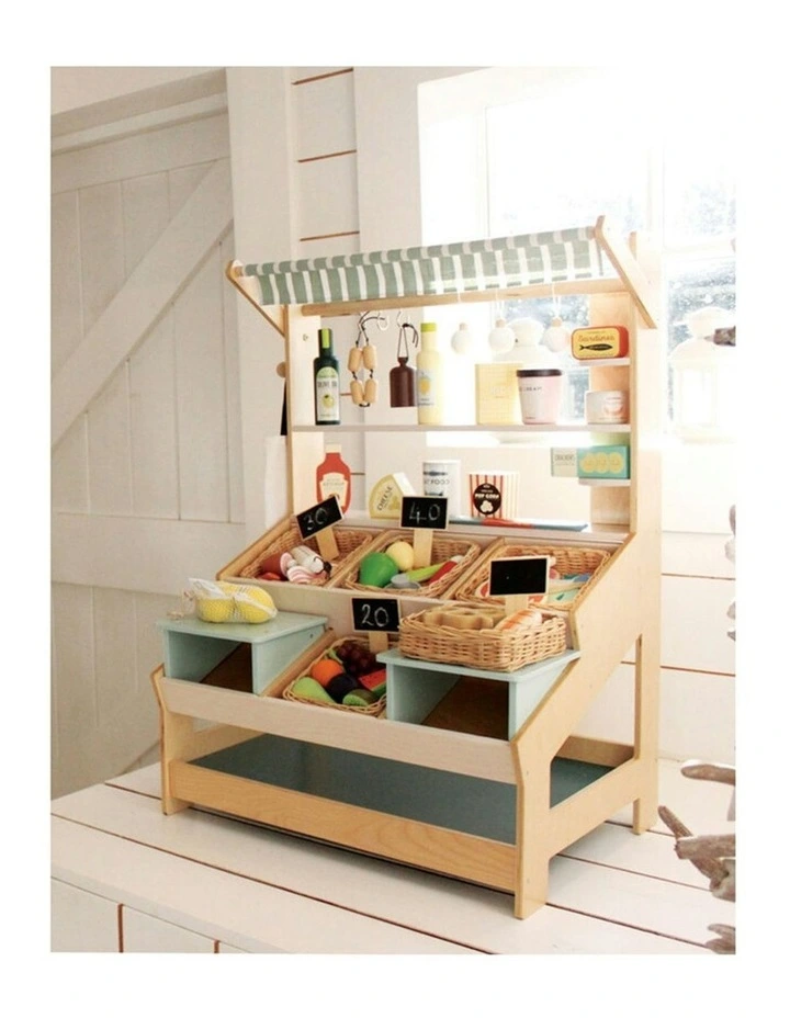 Tender Leaf Toys 57cm General Store Stand Wooden Toy Pretend Play Set Kids 3y image 4