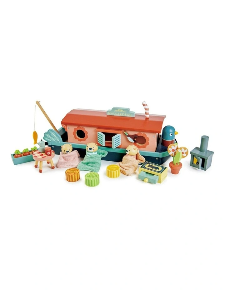 Tender Leaf Toys 38cm Little Otter Canal Boat Wooden Toy Set Kids/Children 3y image 2