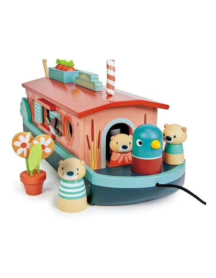 Tender Leaf Toys 38cm Little Otter Canal Boat Wooden Toy Set Kids/Children 3y image 3