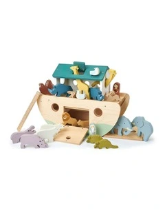 Tender Leaf Toys 38cm Noah's Wooden Ark w/ 10-Pair Animal Toy Play Set Kids 3y