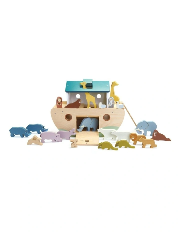 Tender Leaf Toys 38cm Noah's Wooden Ark w/ 10-Pair Animal Toy Play Set Kids 3y  image 2