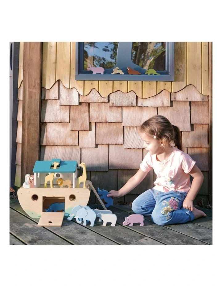 Tender Leaf Toys 38cm Noah's Wooden Ark w/ 10-Pair Animal Toy Play Set Kids 3y  image 7