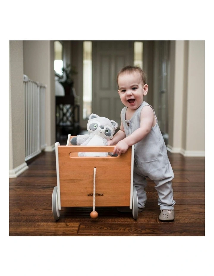 Kinderfeets Wooden 52cm Toy Box Walker/Storage Baby/Toddler Walking Play 18m image 5