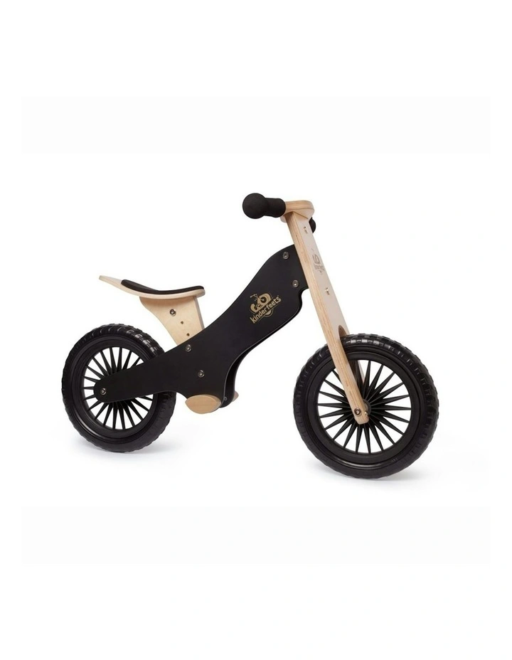 Kinderfeets 84cm Wood Balance/Training Bike Kids/Children Ride-On Toy Black 2y  image 1