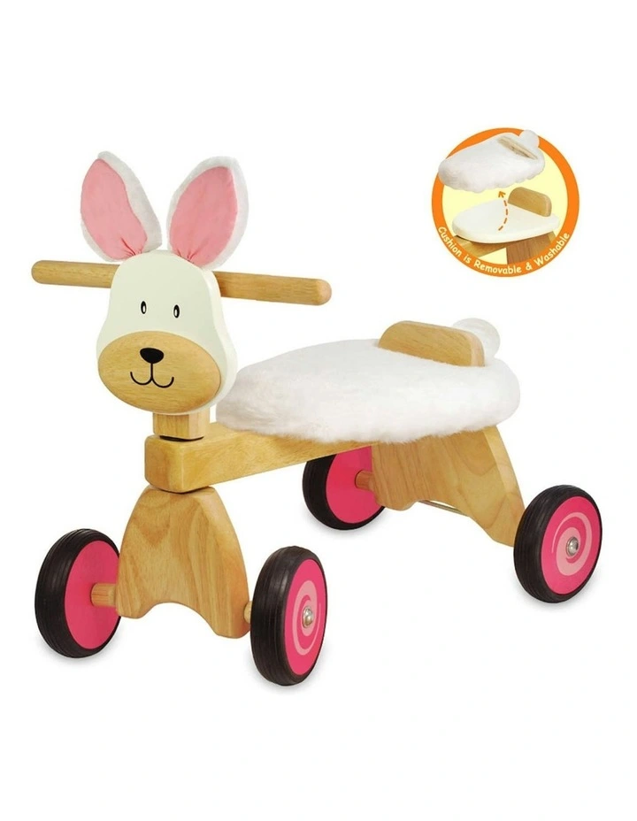 Im Toy 49cm Wood Paddie Rider Bunny Kids/Children Push/Kick Ride-On Toy 12m  image 3