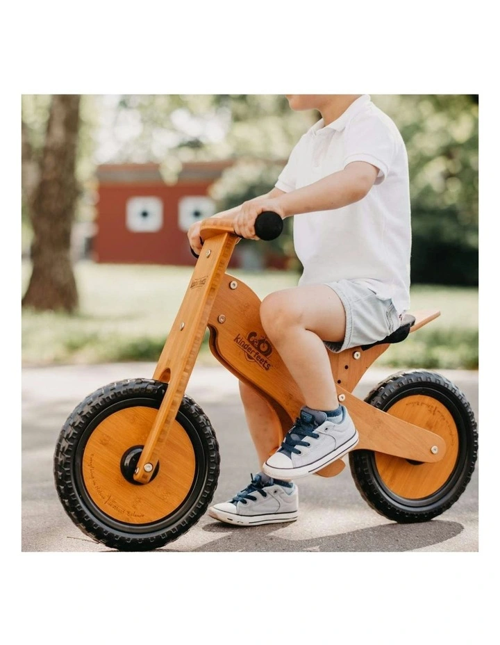 Kinderfeets 84cm Bamboo Balance/Training Bike Kids/Children Ride-On Toy BRWN 2 image 3