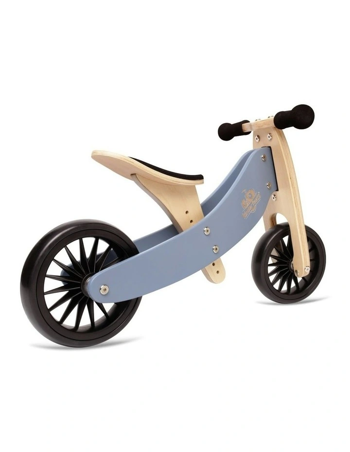 Kinderfeets 72cm Wood Tiny Tot Plus Bike/Trike Kids Ride-On Toy Slate Blue 18m image 2
