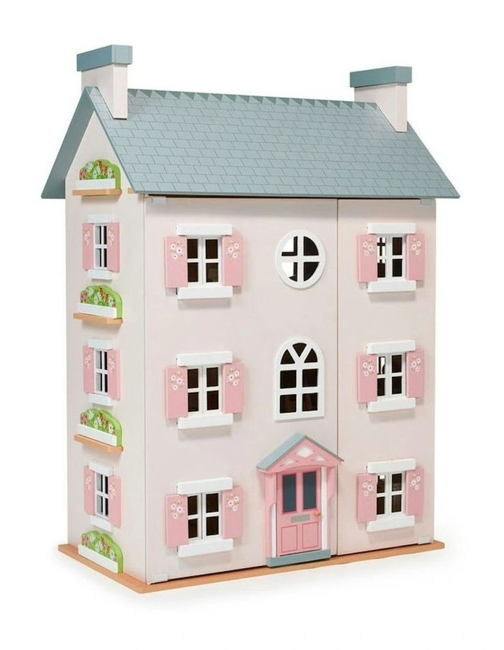 Mentari 4-Storey Heather Hall Kids Wooden Doll House Pretend Play Toy 3y image 1