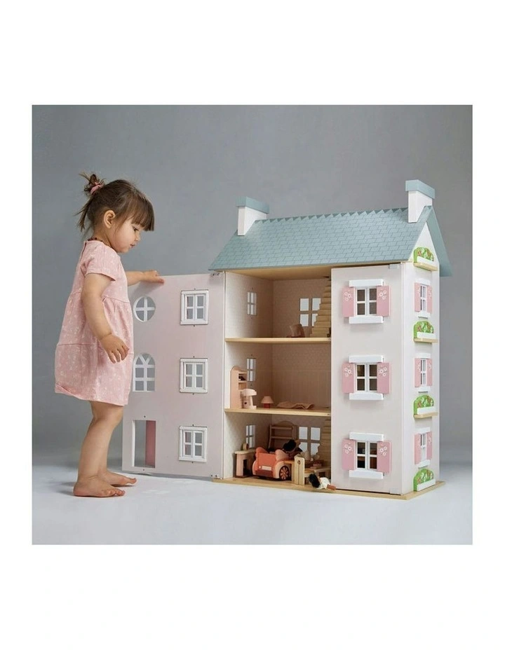 Mentari 4-Storey Heather Hall Kids Wooden Doll House Pretend Play Toy 3y image 2