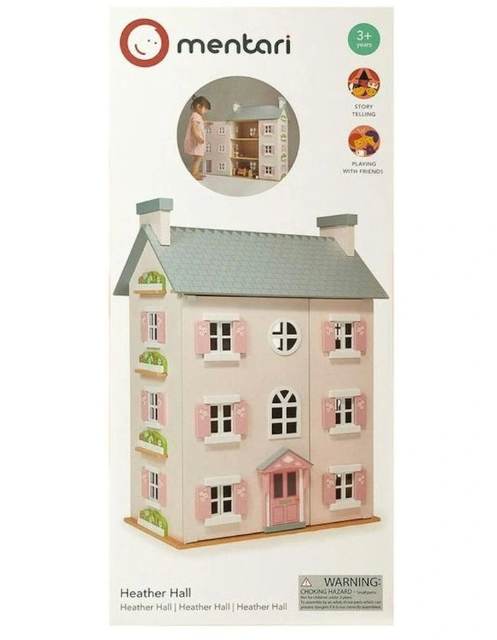 Mentari 4-Storey Heather Hall Kids Wooden Doll House Pretend Play Toy 3y image 3