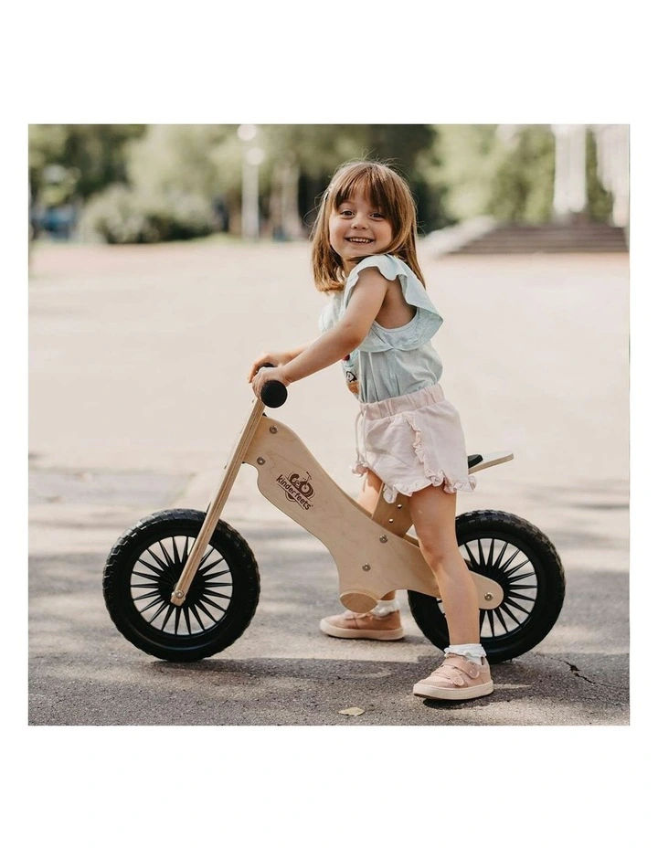 Kinderfeets 84cm Wood Balance/Training Bike Kids Fun Ride-On Toys Natural 2y  image 7