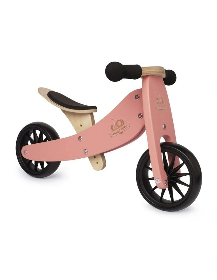 Kinderfeets 62cm Wood Tiny Tot Balance Bike/Trike Kids Ride-On Toy Coral 24m image 2