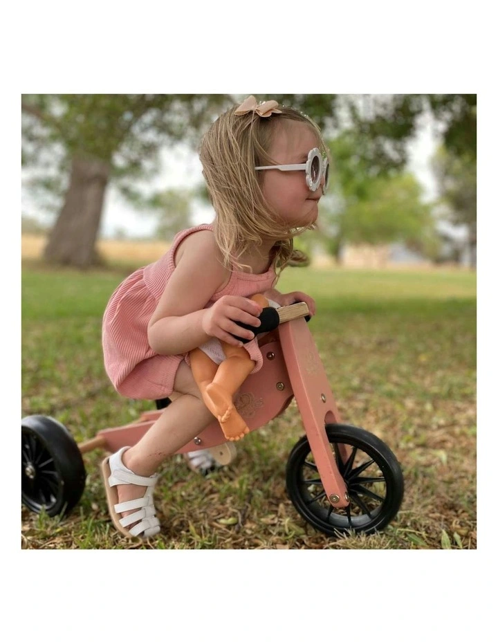 Kinderfeets 62cm Wood Tiny Tot Balance Bike/Trike Kids Ride-On Toy Coral 24m image 3