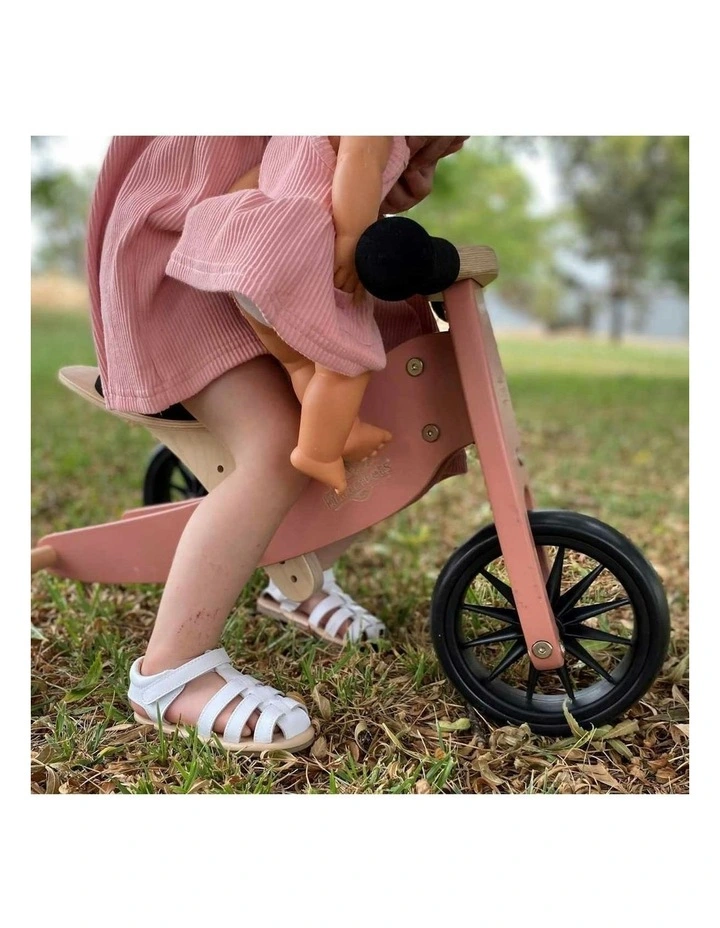 Kinderfeets 62cm Wood Tiny Tot Balance Bike/Trike Kids Ride-On Toy Coral 24m image 4