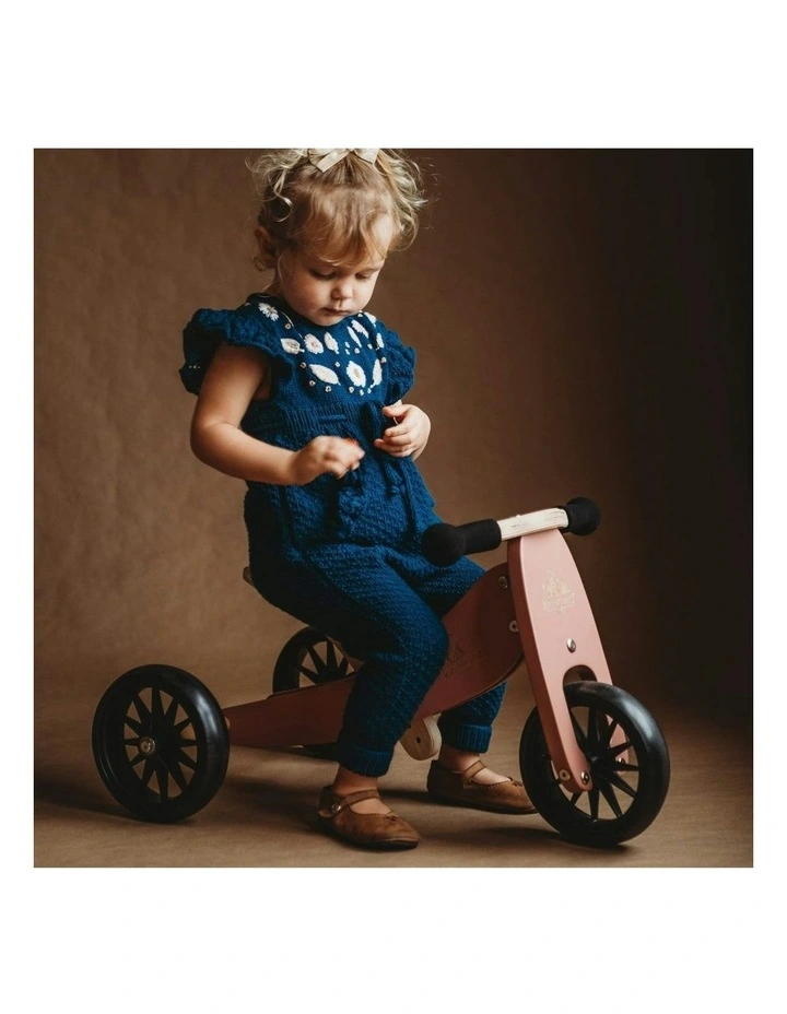 Kinderfeets 62cm Wood Tiny Tot Balance Bike/Trike Kids Ride-On Toy Coral 24m image 6