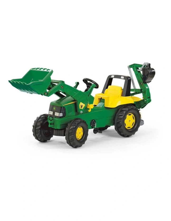 Ride-On Tractor Toy with Loader & Excavator image 1
