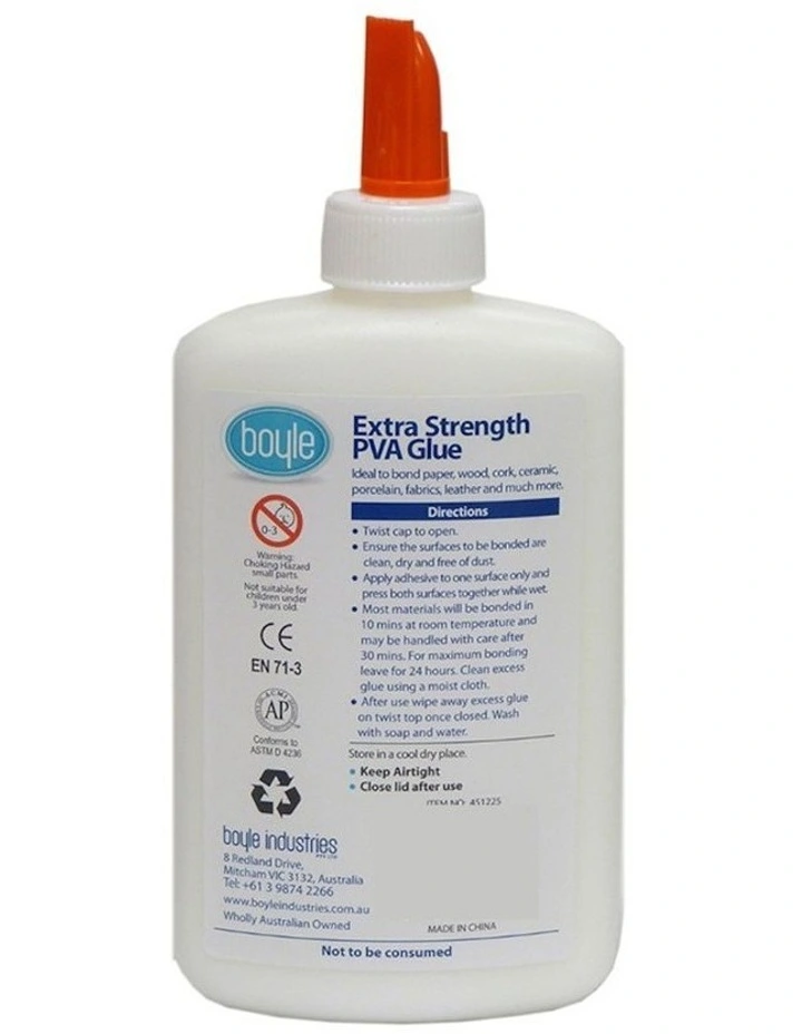 Washable PVA Adhesive Clear Glue 225ml image 2