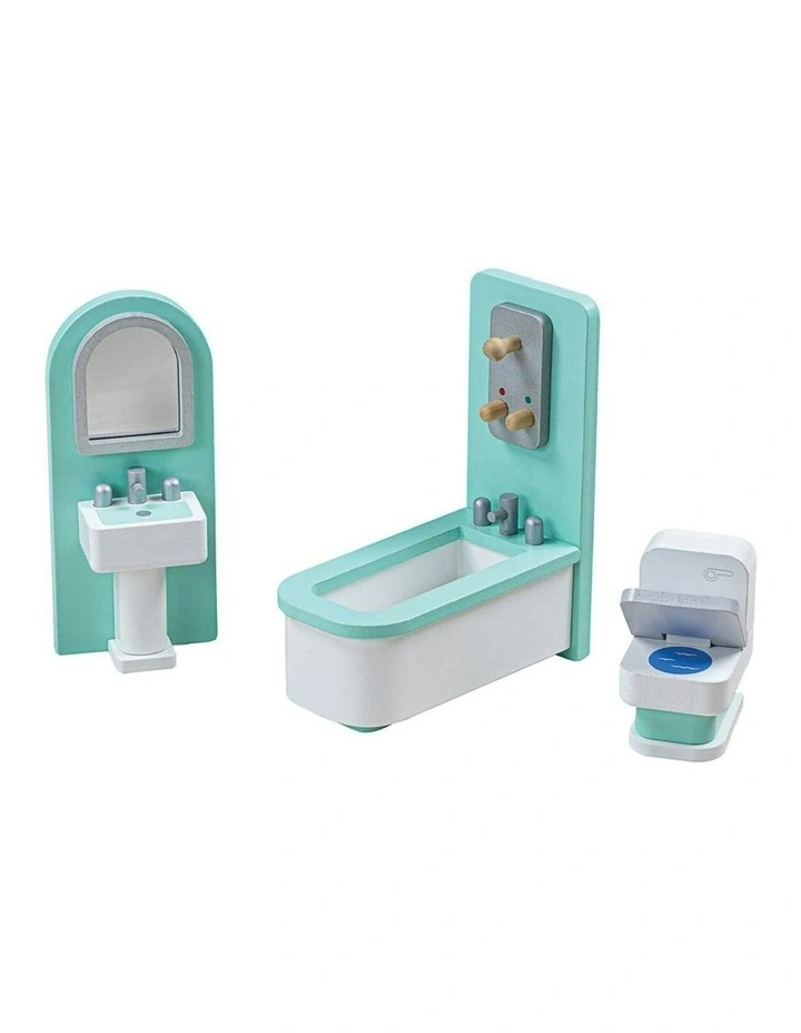 Tidlo Wooden Dollhouse Bathroom Furniture 1:12 Kids/Toddler Fun Play Toy Set 3  image 1