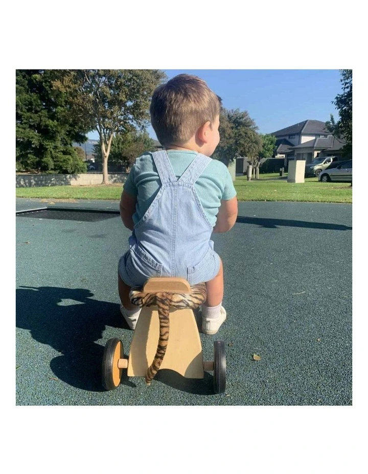 Im Toy 44cm Wood Paddie Rider Tiger Kids/Children 4-Wheel Ride-On Fun Toy 12m image 6