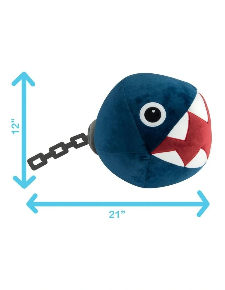 Mocchi Mocchi Mega Nintendo Mario Chain Chomp Plush Filling Soft Cuddle Toy 3Y  image 3