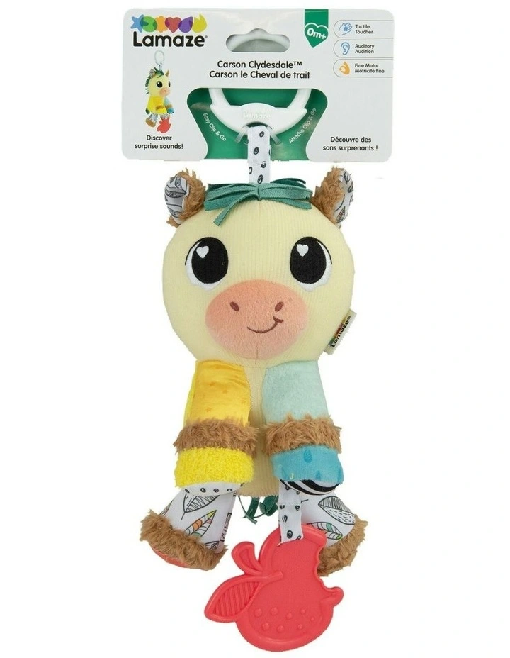 Lamaze Carson Clydesdale Clip & Go Kids/Children Plush Sensory Soft Toy 0  image 1