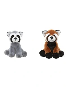 2pc Charlie Bears Cuddle Cub Raccoon & Red Panda 14cm Baby/Infant Plush Toy 0y 
