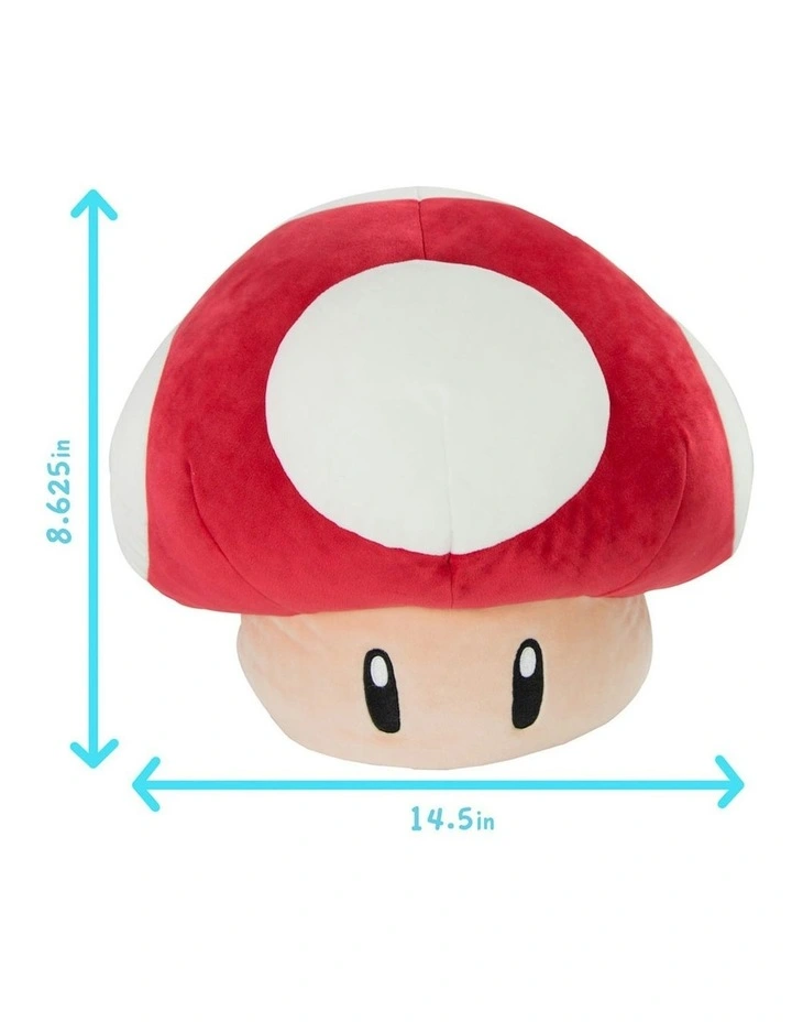 Mocchi Mocchi Mega Nintendo Mario Mushroom Plush Filling Soft Cuddle Toy 3Y image 2